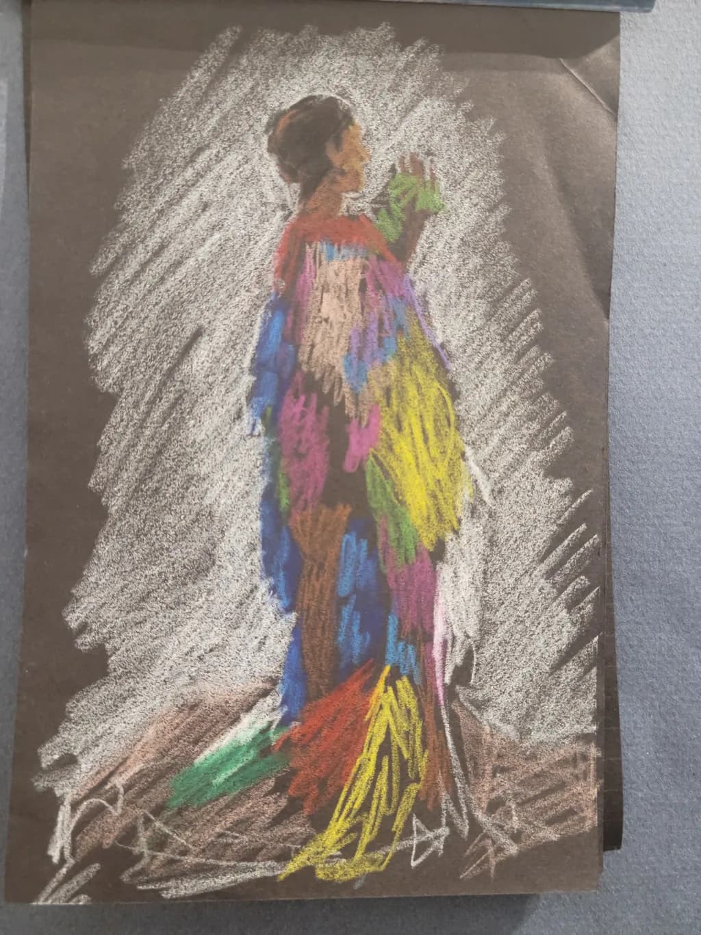 Inbound Figure in Colorful Cloak
