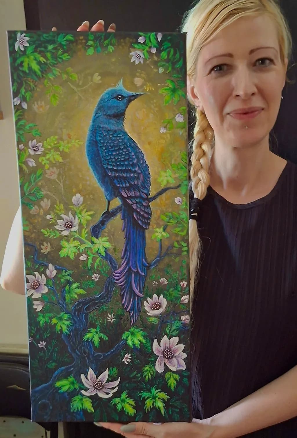 Blue Bird on Branch