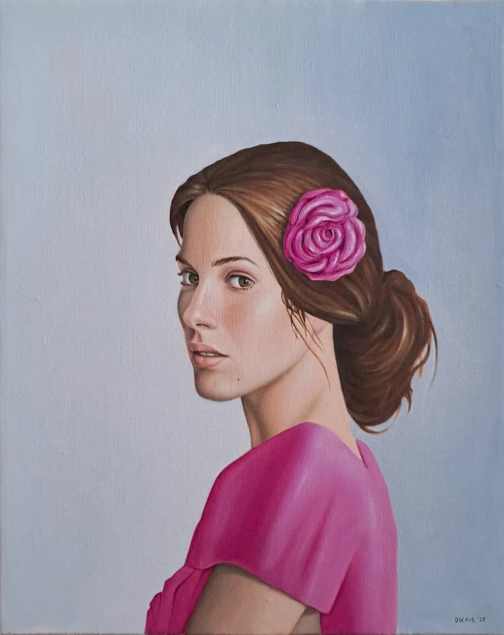 Lady with Rose