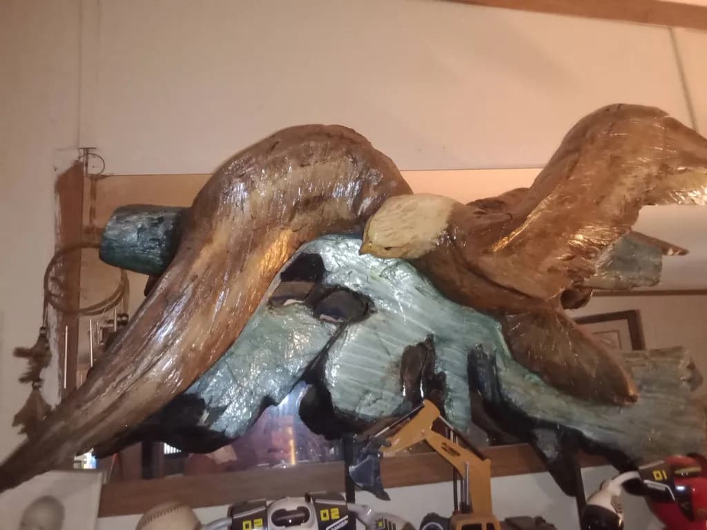 Eagle on Driftwood