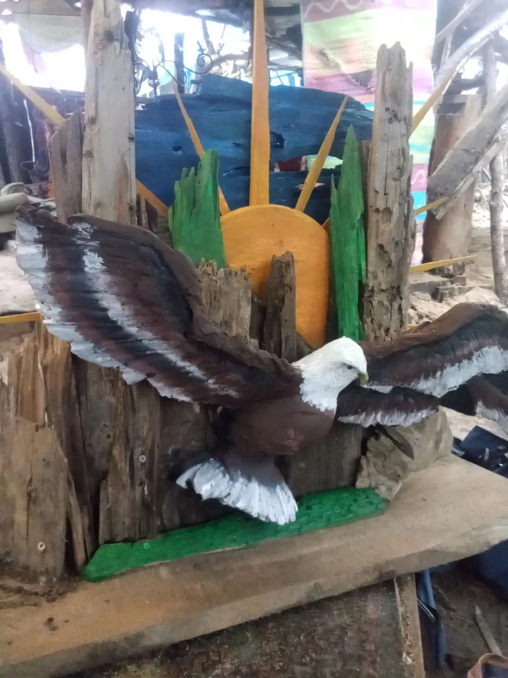 Eagle with Sunrise Woodscape
