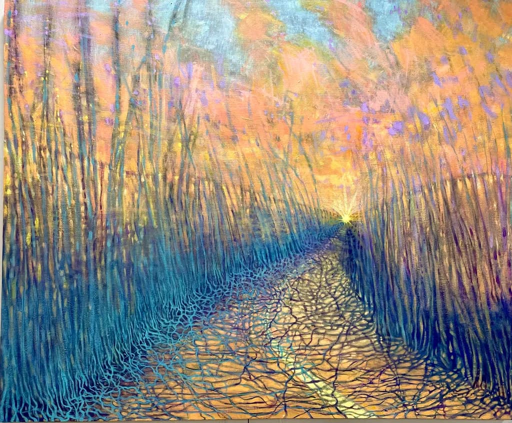 Sunset Forest Path