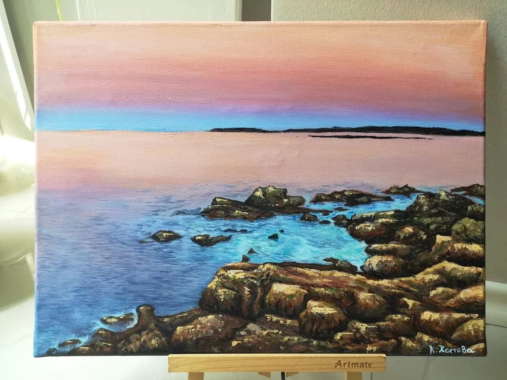 Coastal Rocks at Dusk