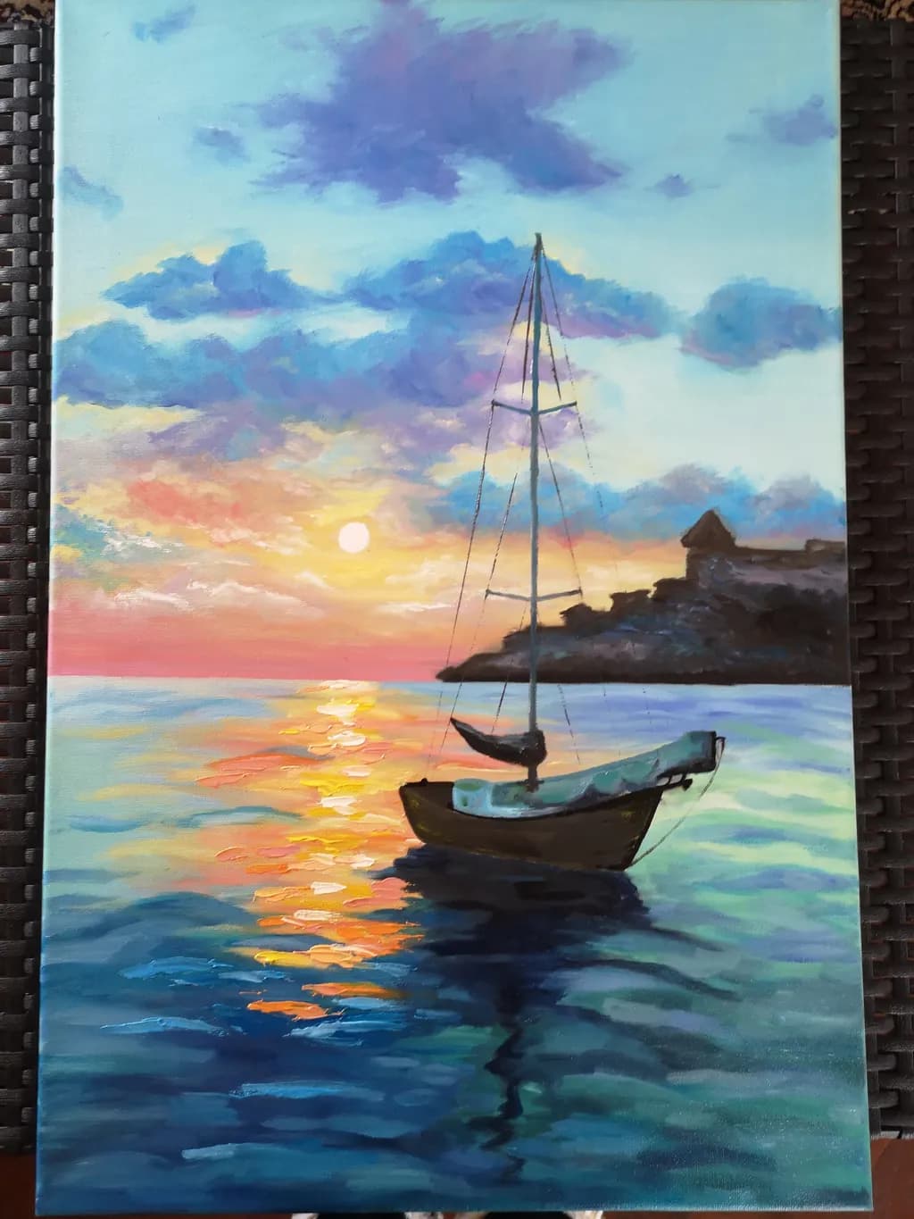 Boat Beneath the Sunset