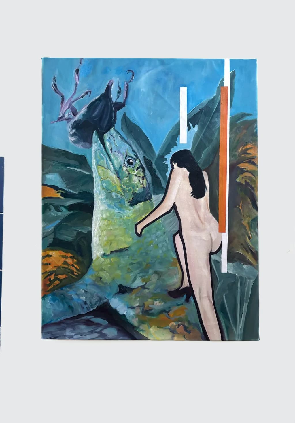 Woman and Fish Encounter