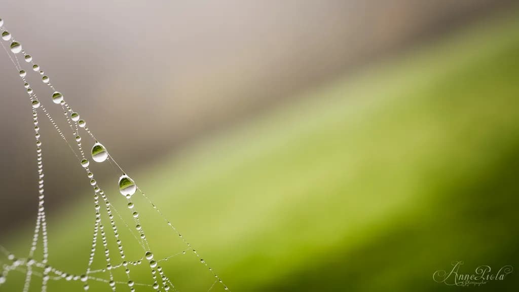 Dewdrops on Spiderweb