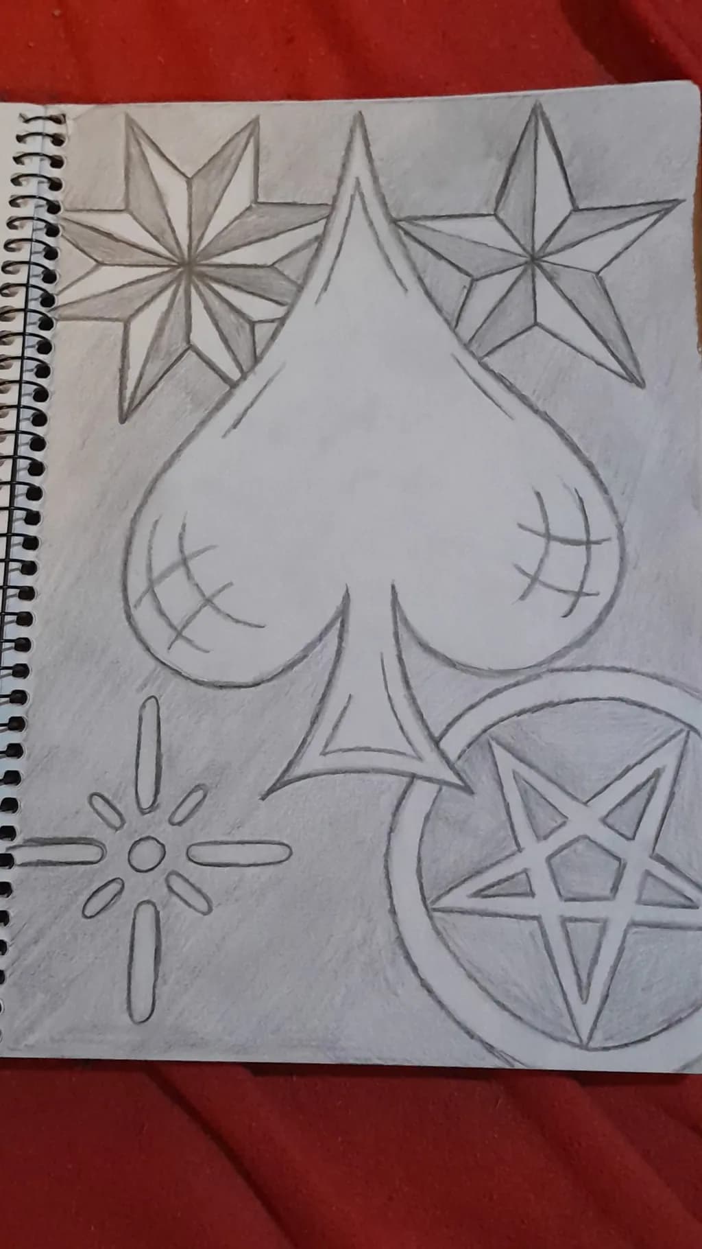 Spade and Stars Sketch