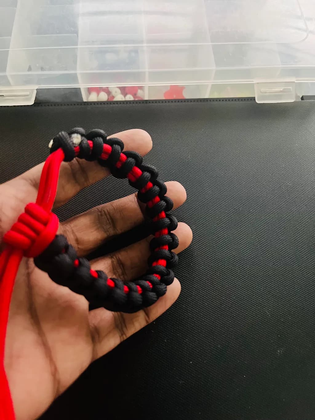 Red and Black Paracord Bracelet