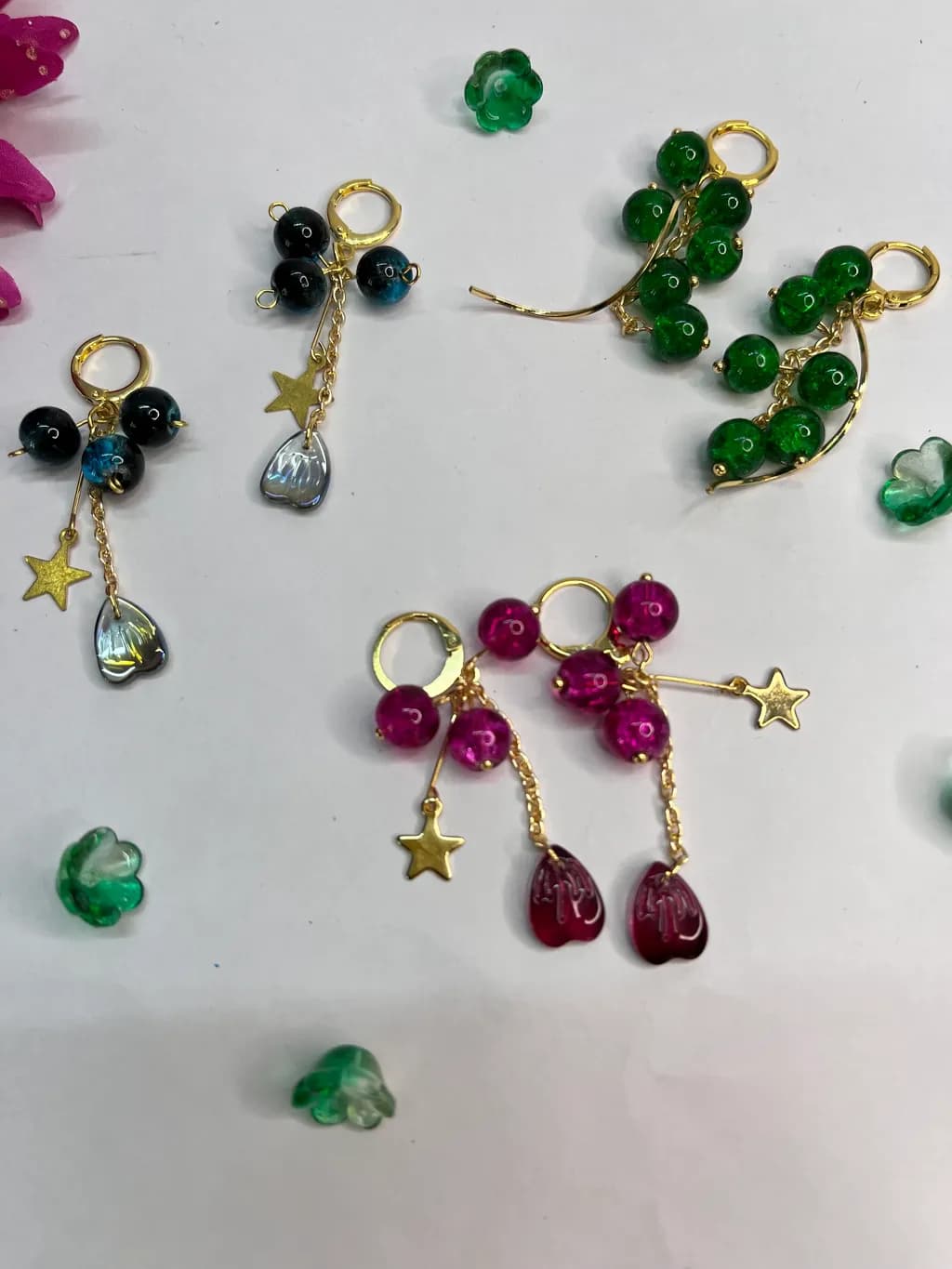 Beaded Star Drops