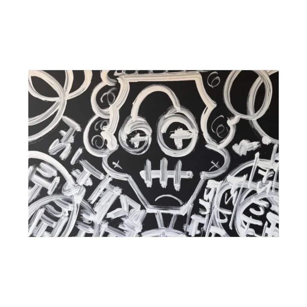 Monochrome Skull Graffiti