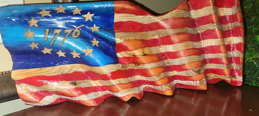 Wooden American Flag 1776