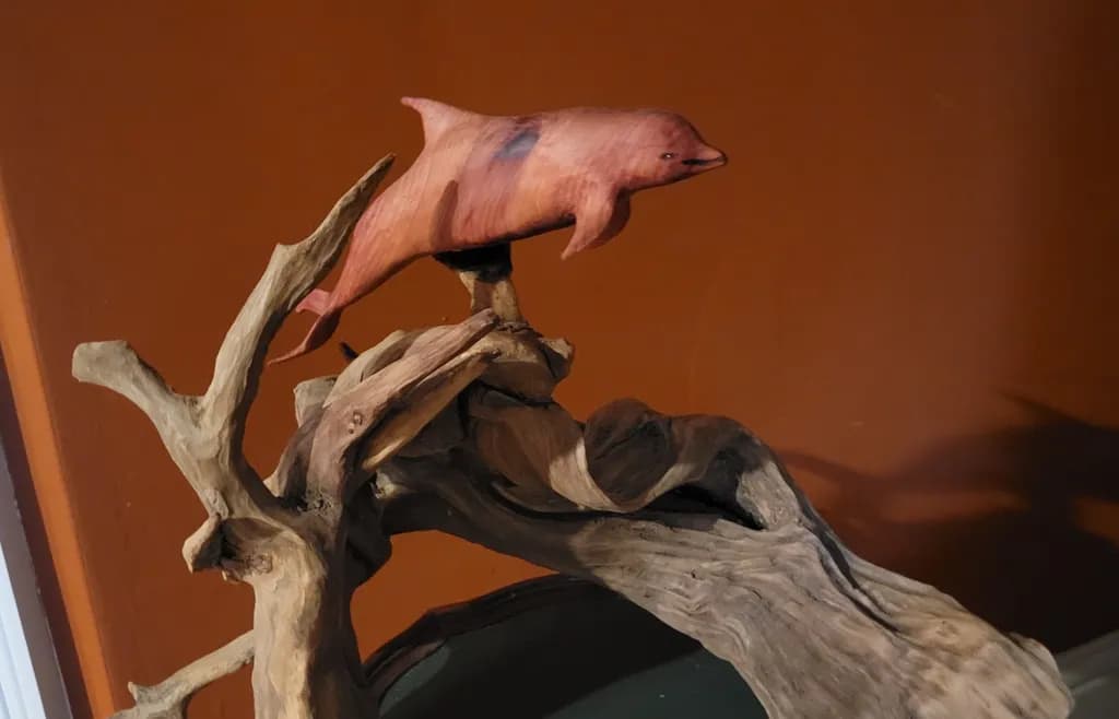 Driftwood Dolphin Sculpture