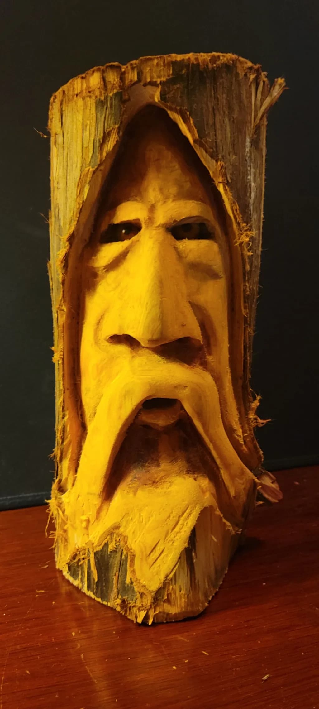Wooden Face Carving