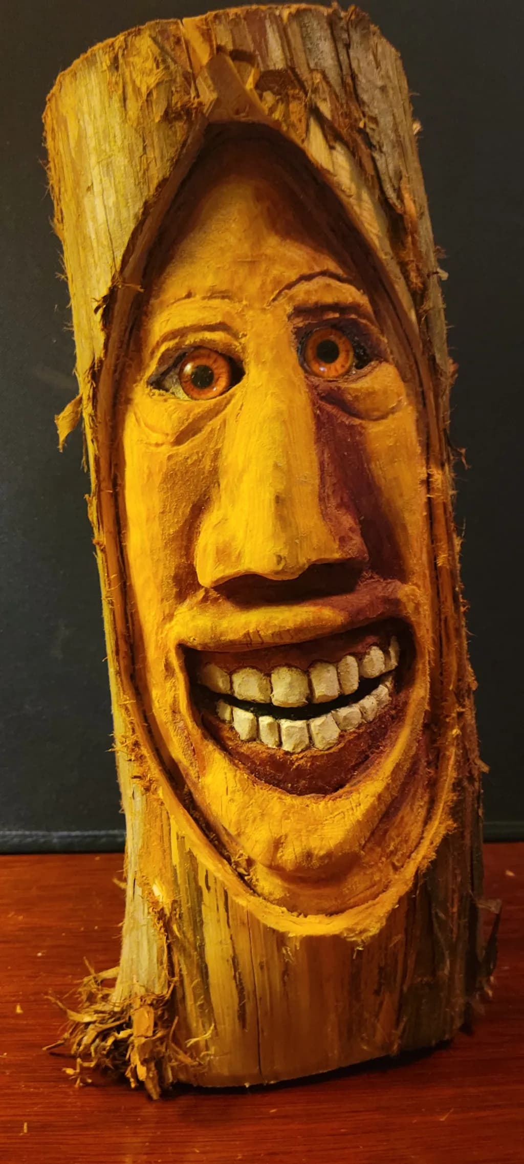 Wooden Smile Face