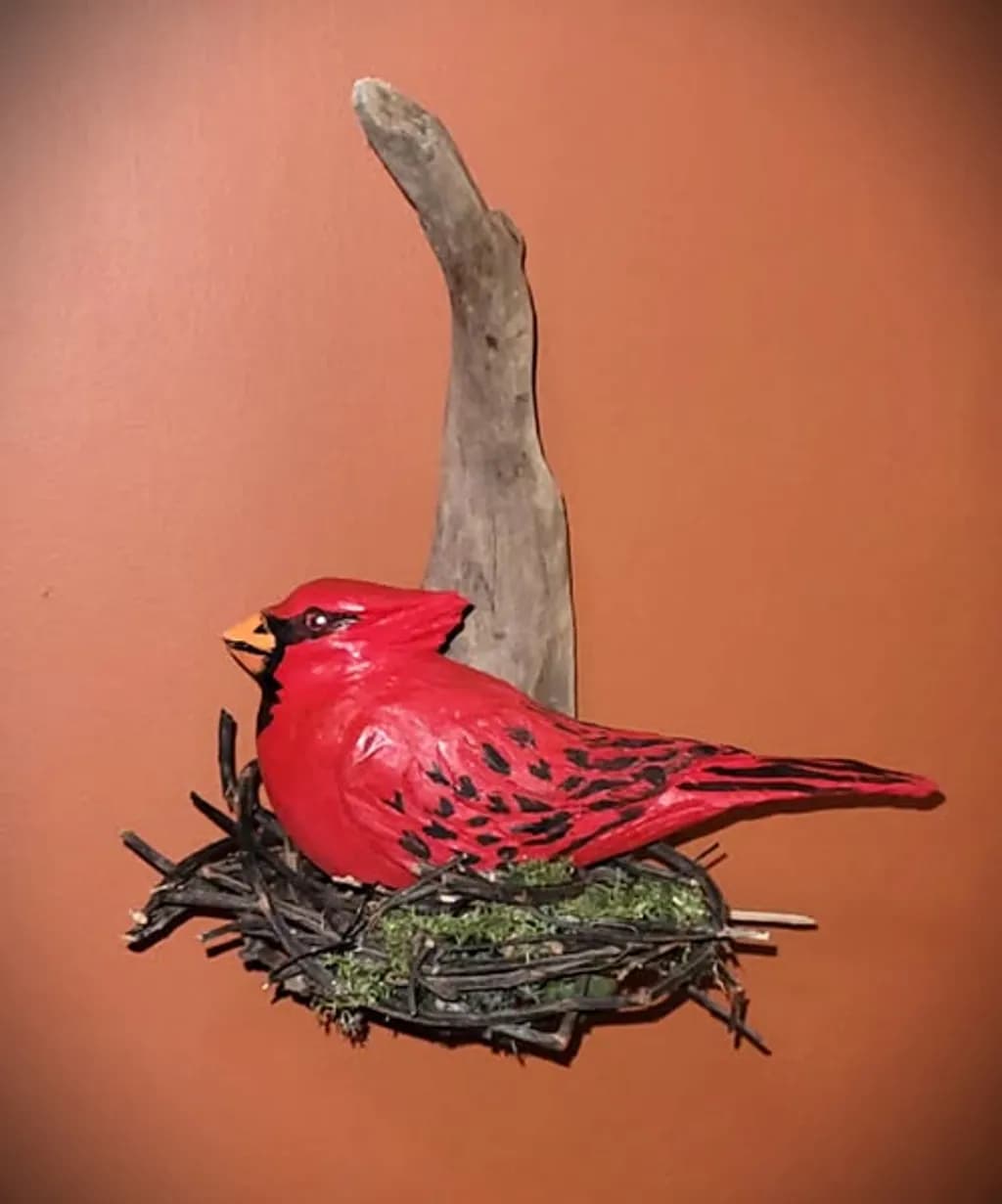 Cardinal Nest Sculpture