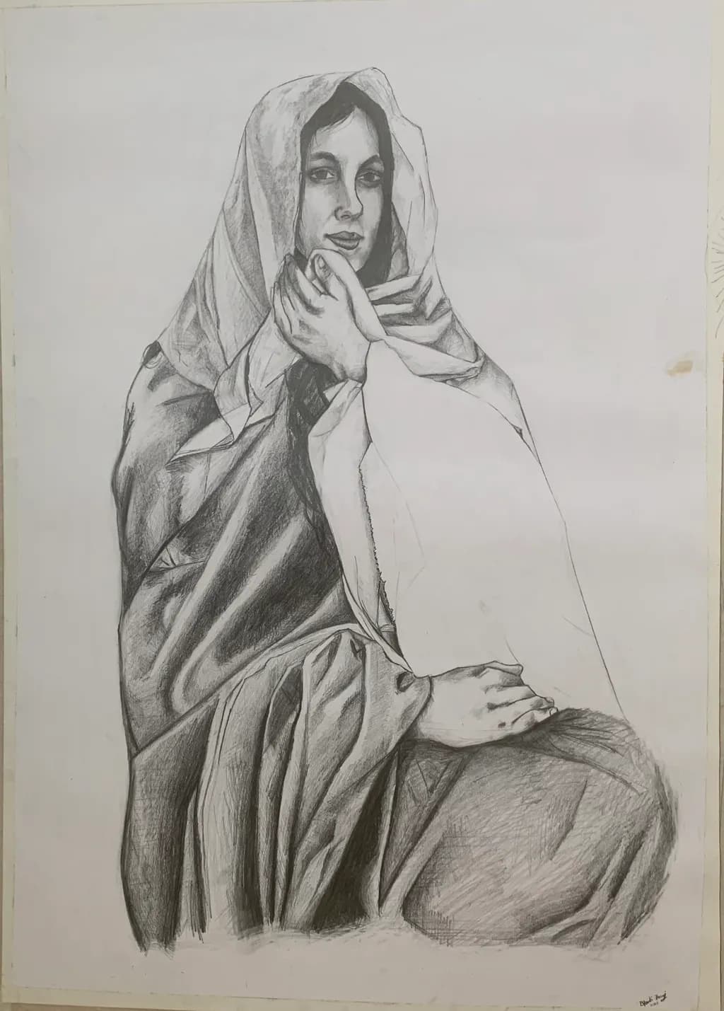 Woman in Draped Cloth