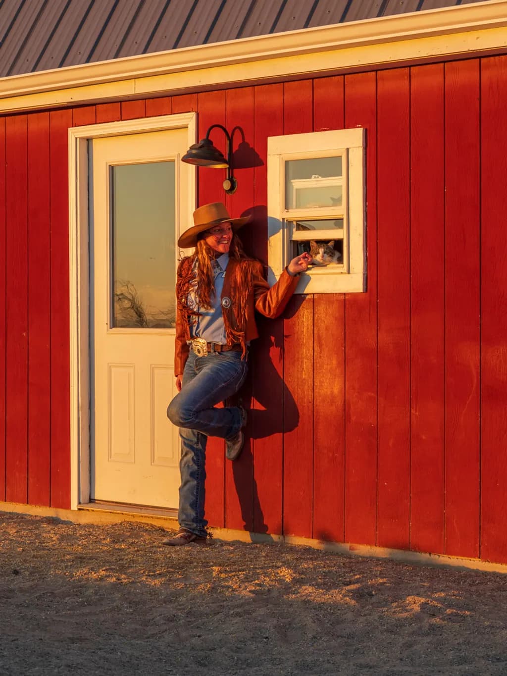 Cowgirl at Sundown