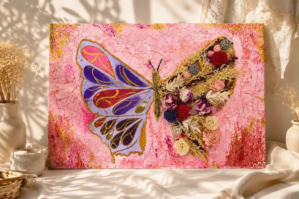 Floral Butterfly Canvas