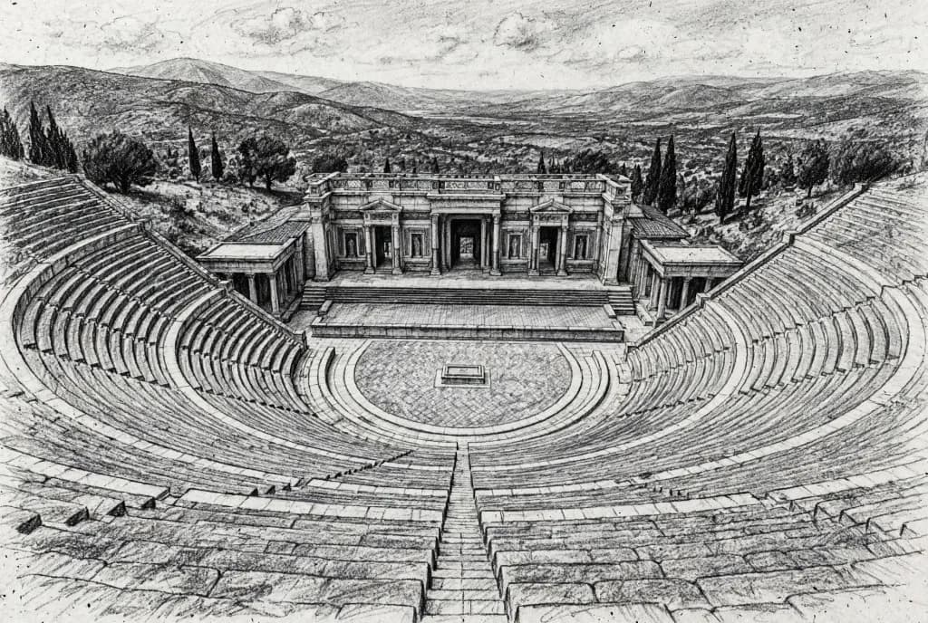 Ancient Amphitheater Scene