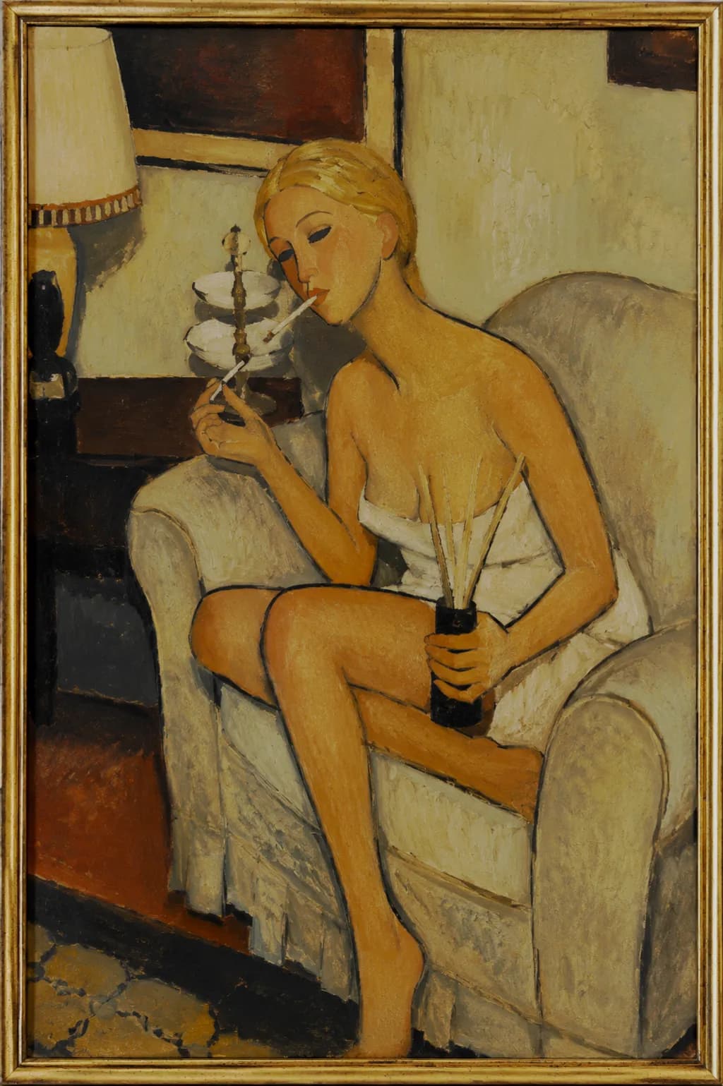 Seated Woman with Cigarette