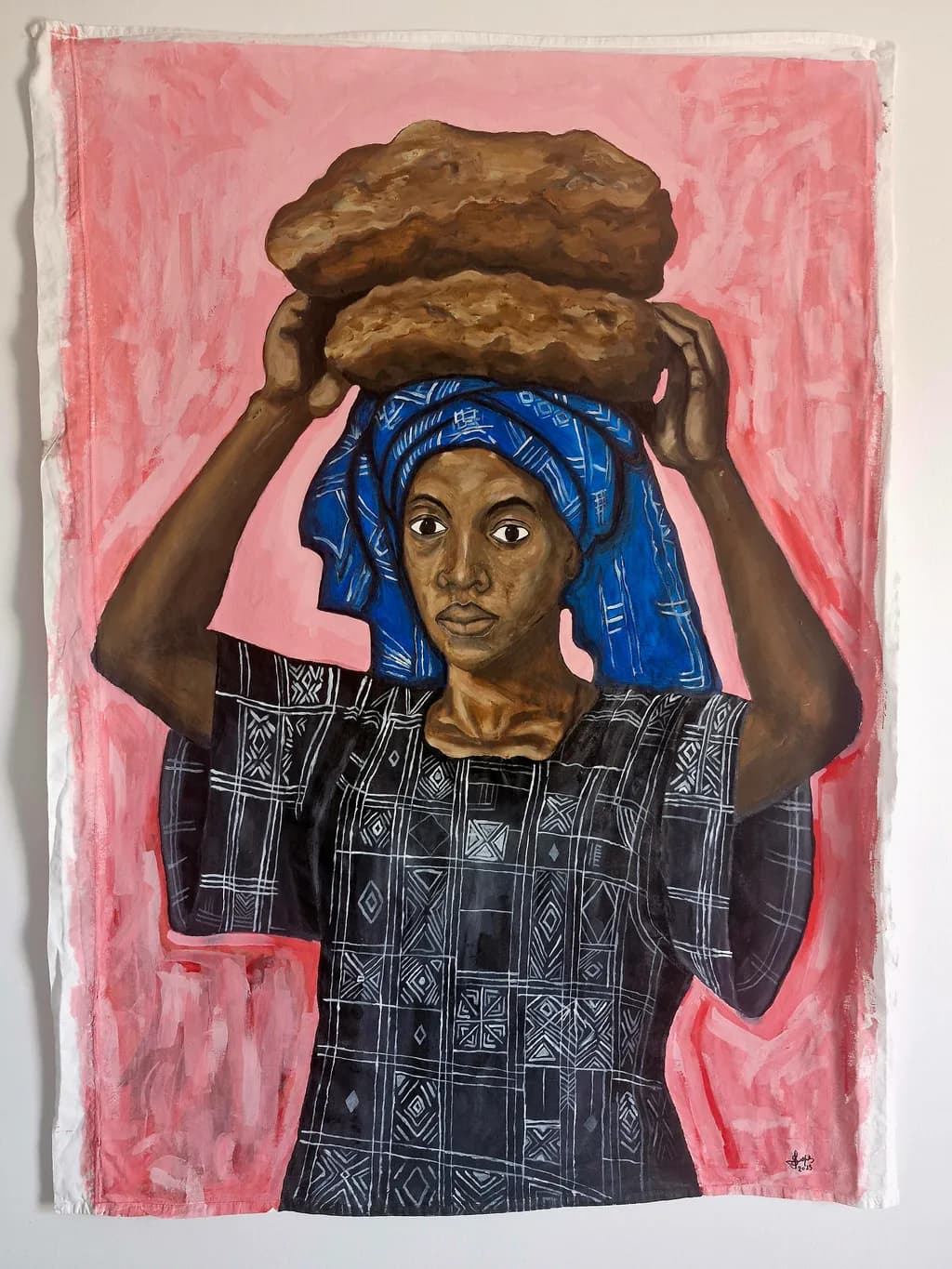 Woman Carrying Bread