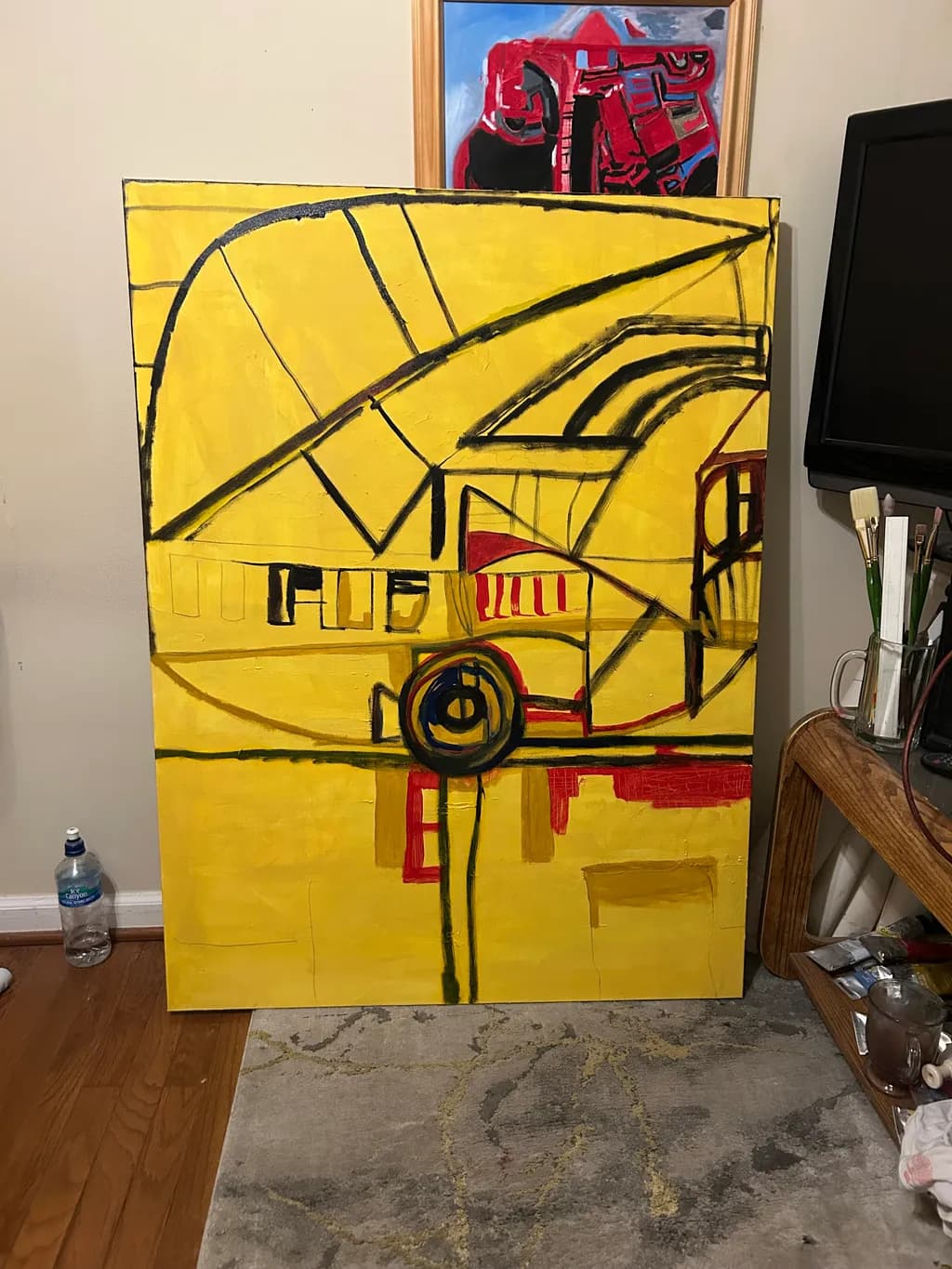 Yellow Abstract Composition