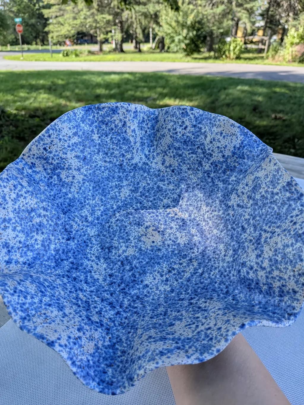 Textured Blue Bowl