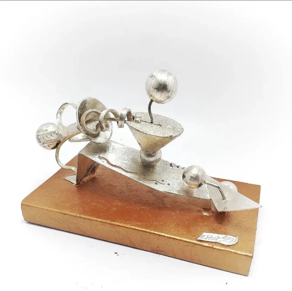 Abstract Silver Sculpture