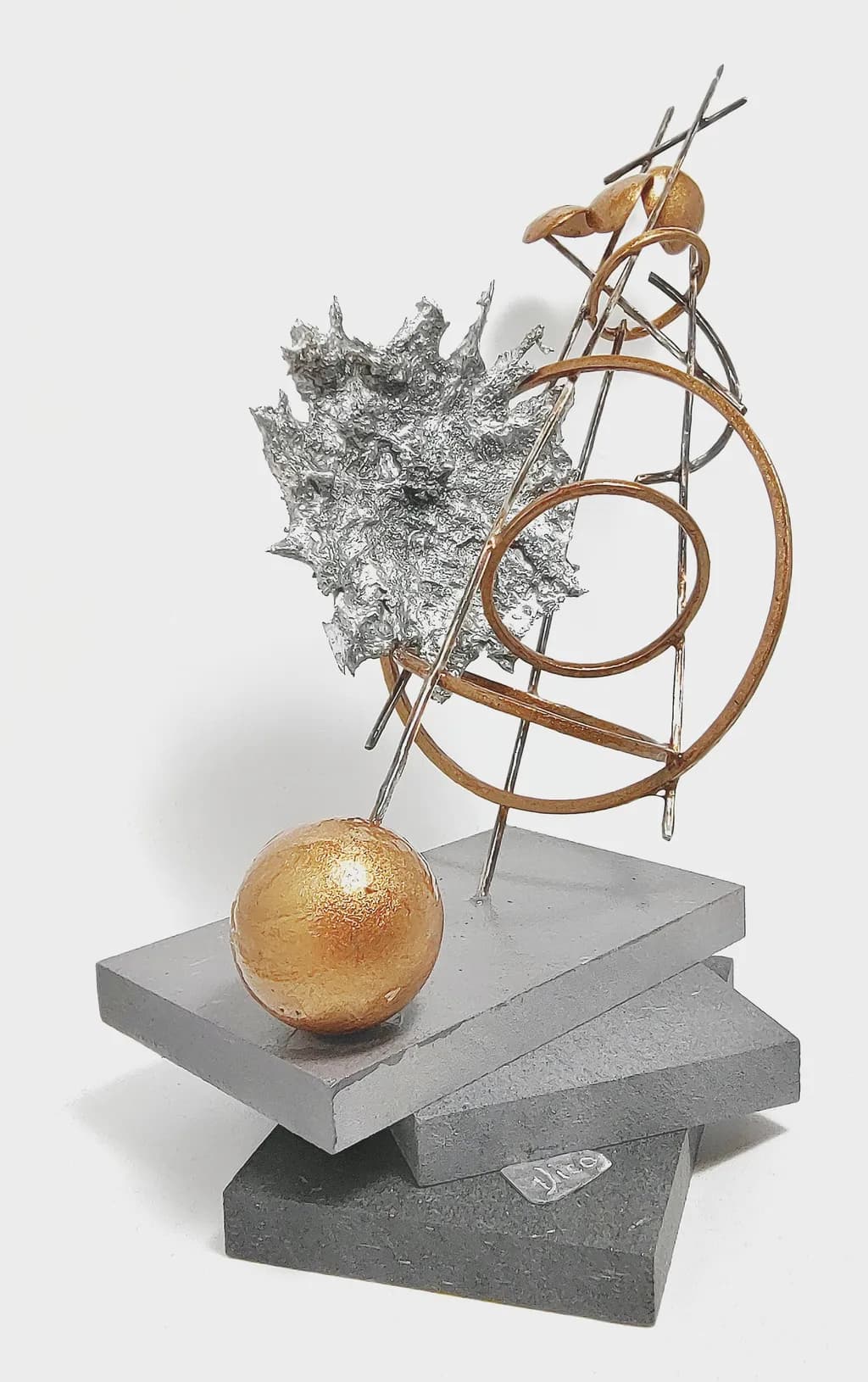 Golden Orb Sculpture
