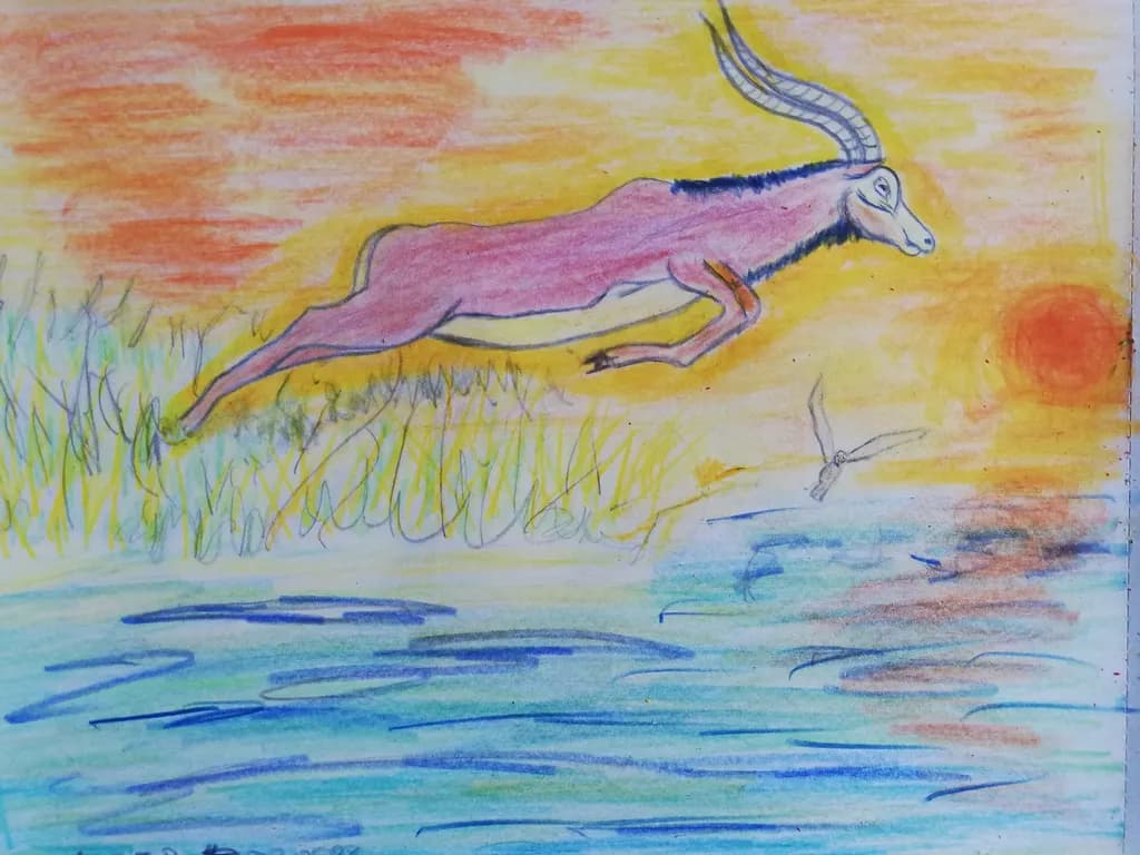 Sunset Antelope Leap