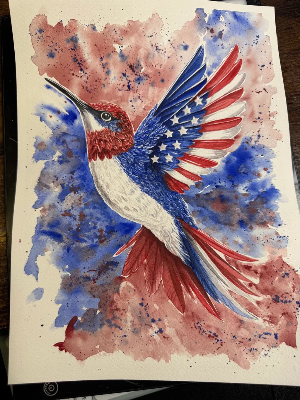 Patriotic Hummingbird