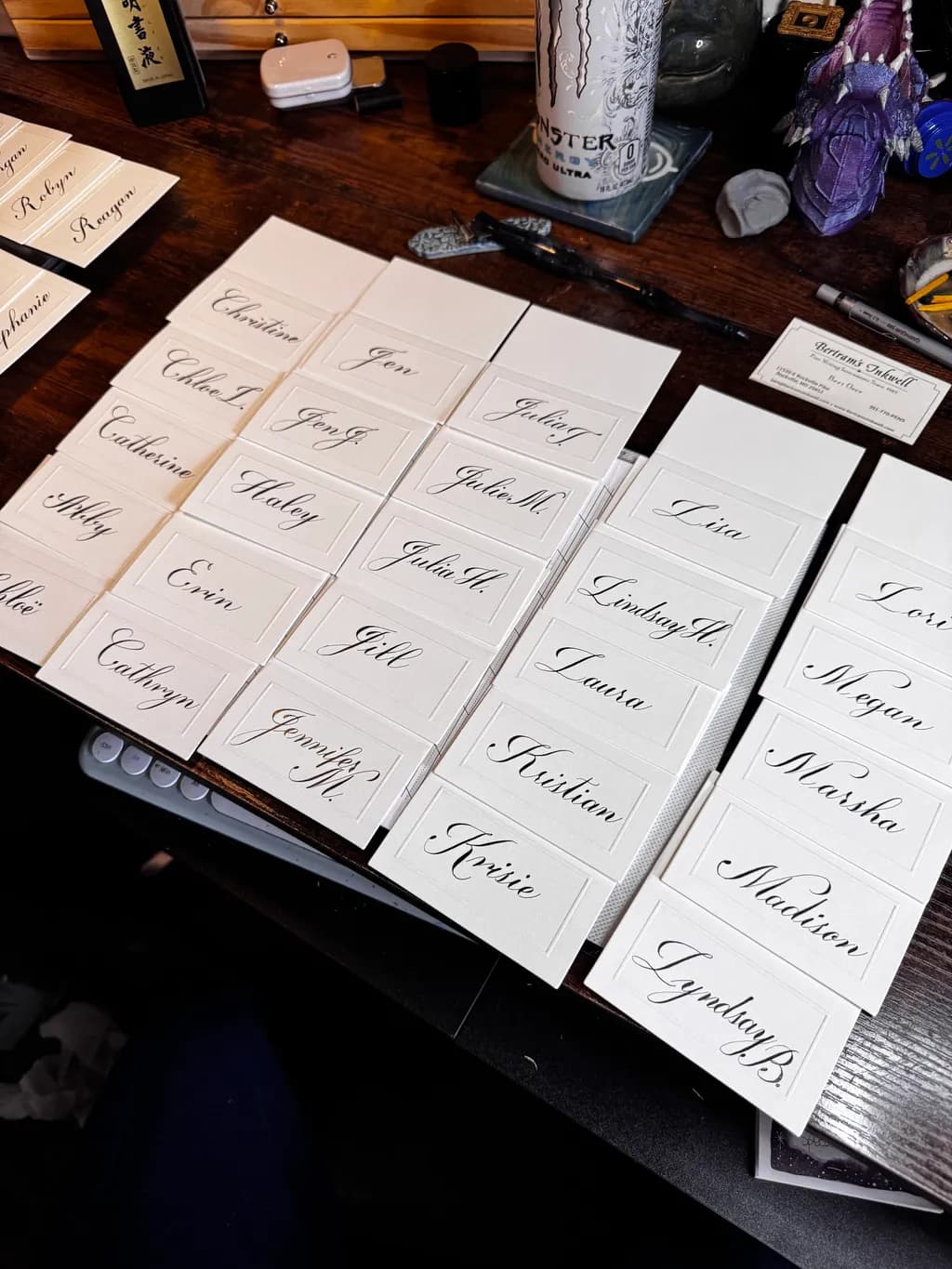 Calligraphy Place Cards