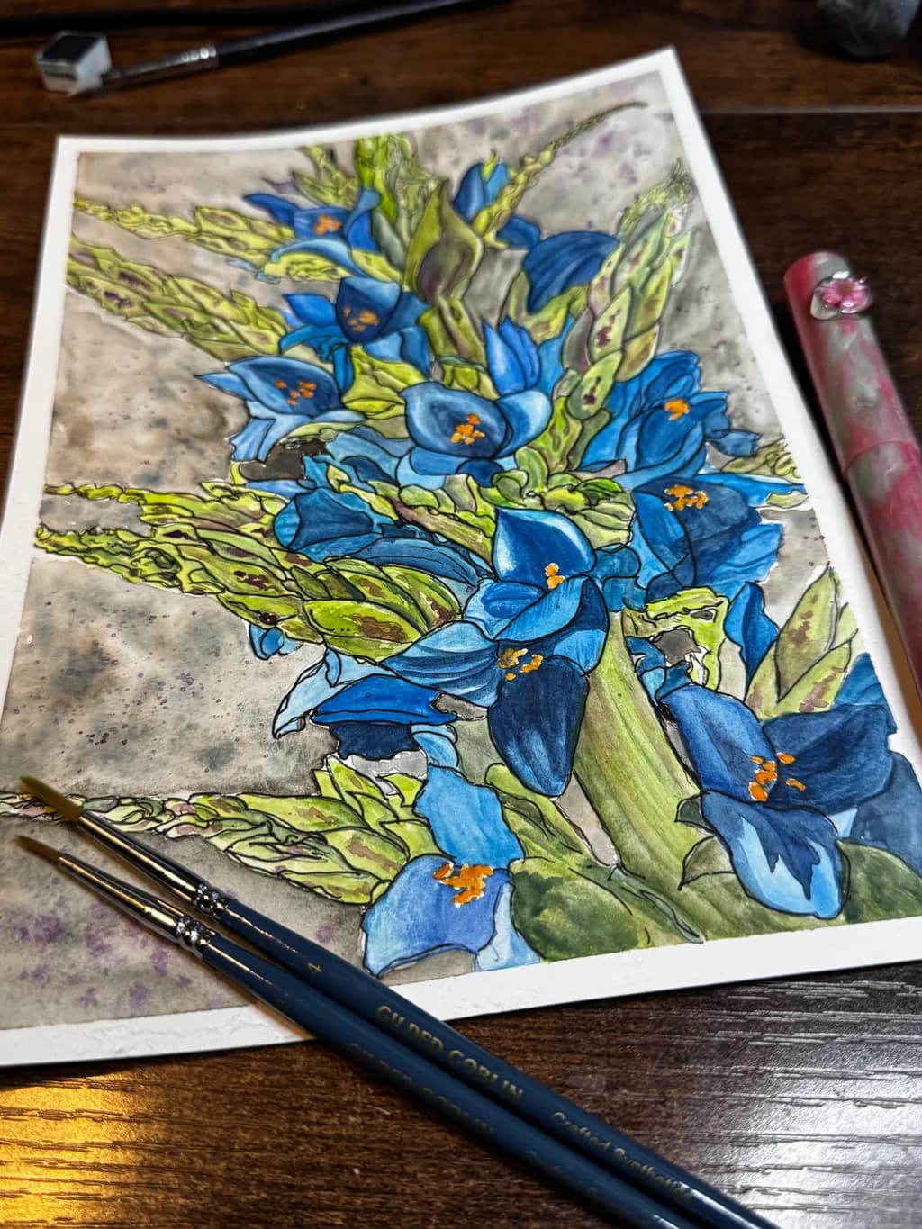 Blue Flower Cluster