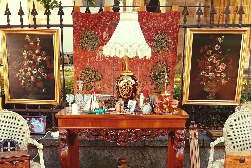 Vintage Wooden Table Display