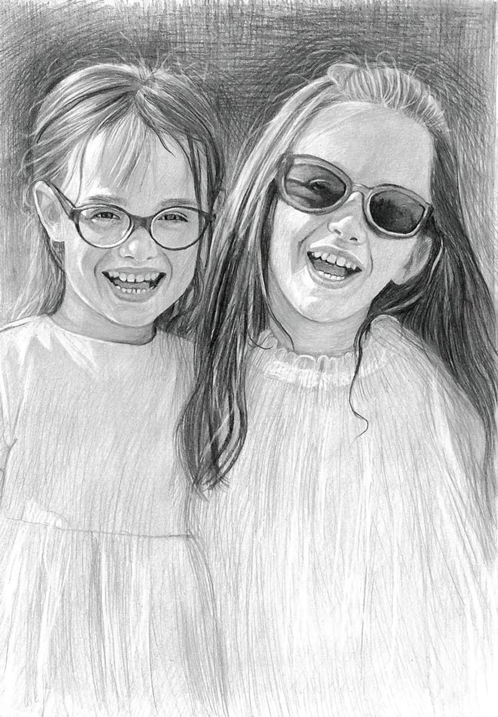 Smiling Portrait of Sisters