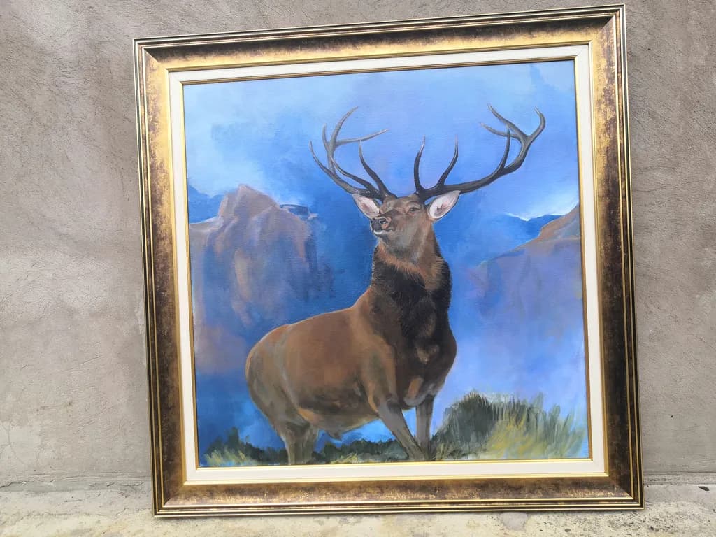 Majestic Elk in Mountains