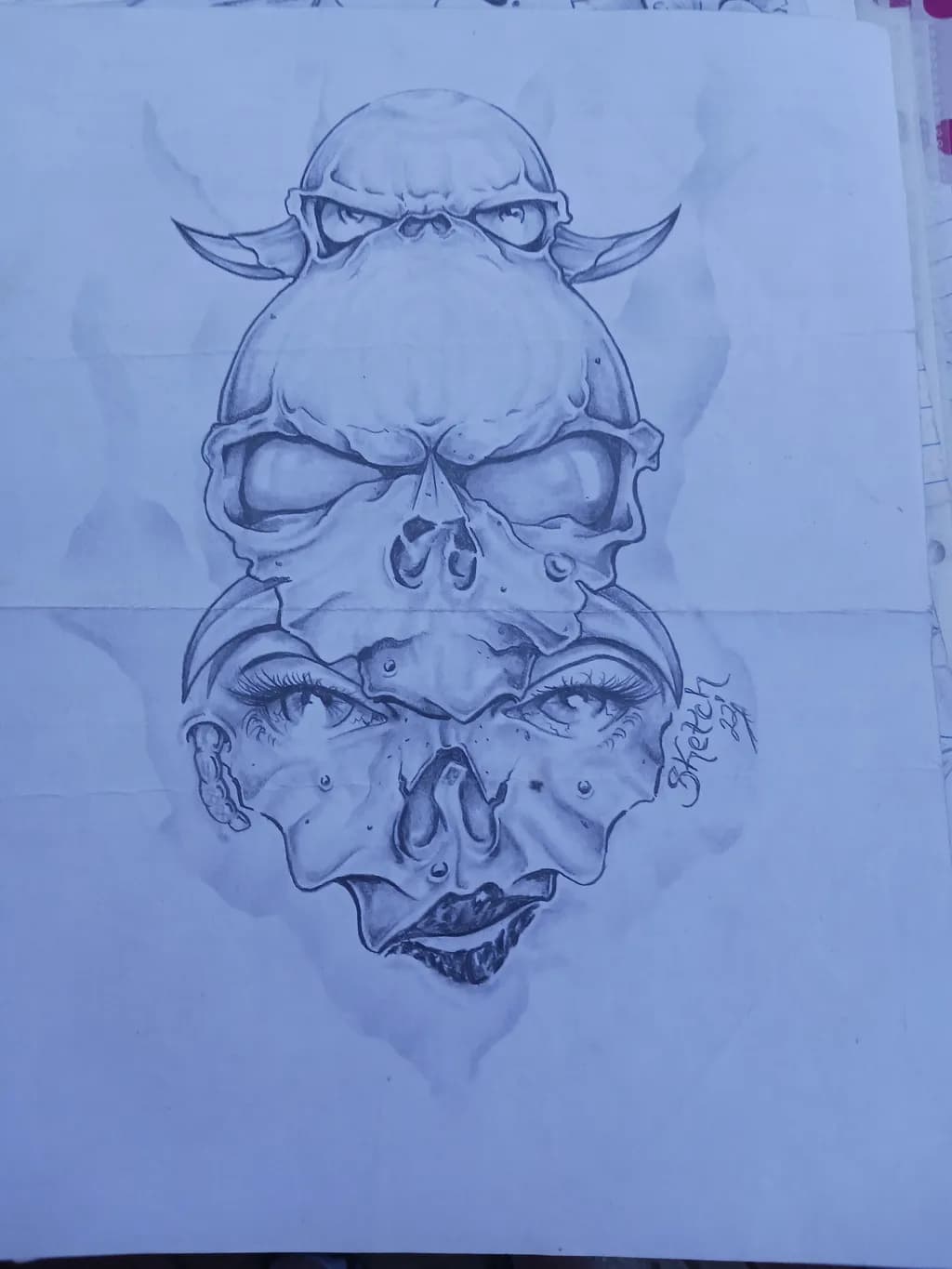 Skull Fusion Sketch