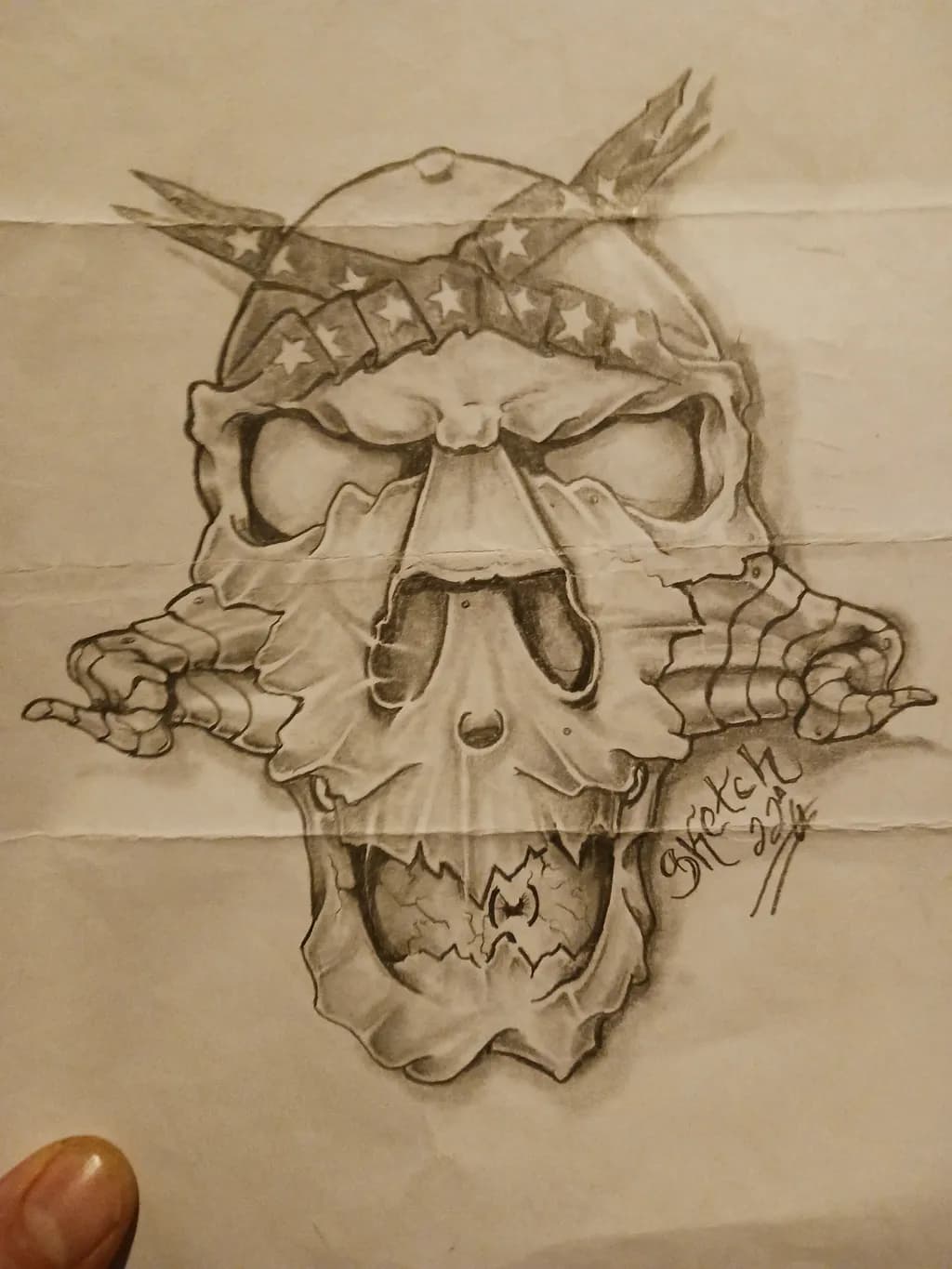 Skull with Bandana