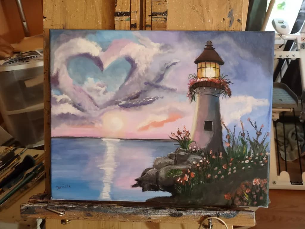 Lighthouse at Sunset