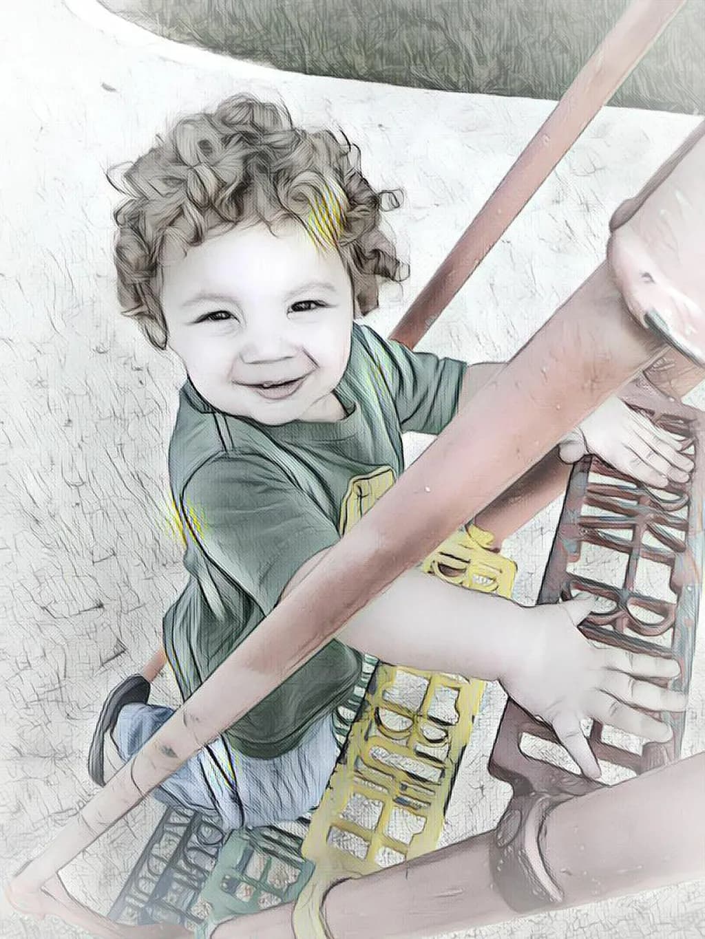 Child Climbing Playground
