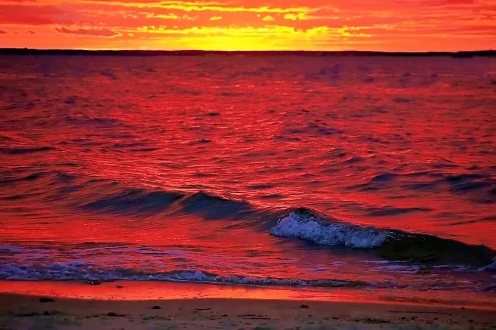 Red Ocean Sunset