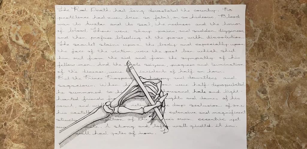 Inbound Manuscript with Skeleton Hand