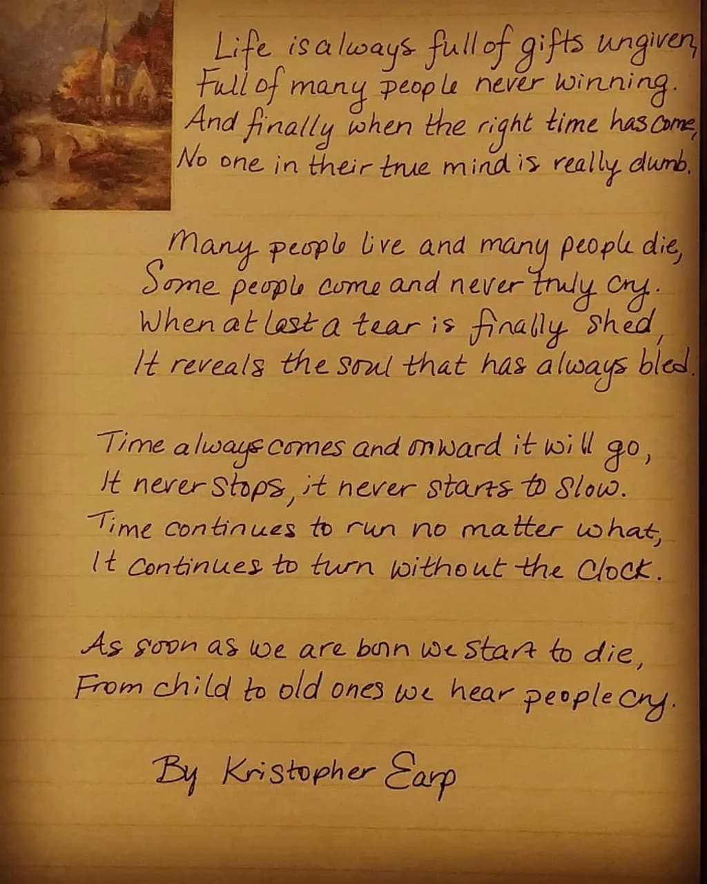 Handwritten Poem