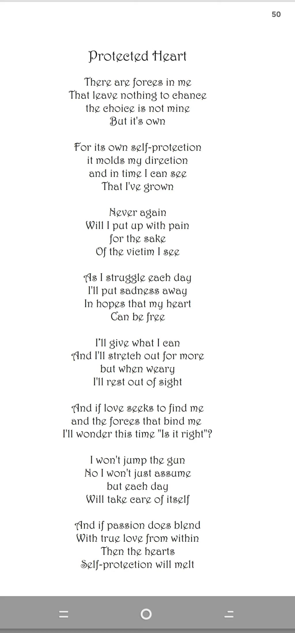 Protected Heart Poem