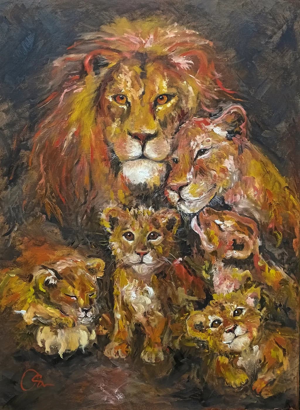 Lion Family Portrait