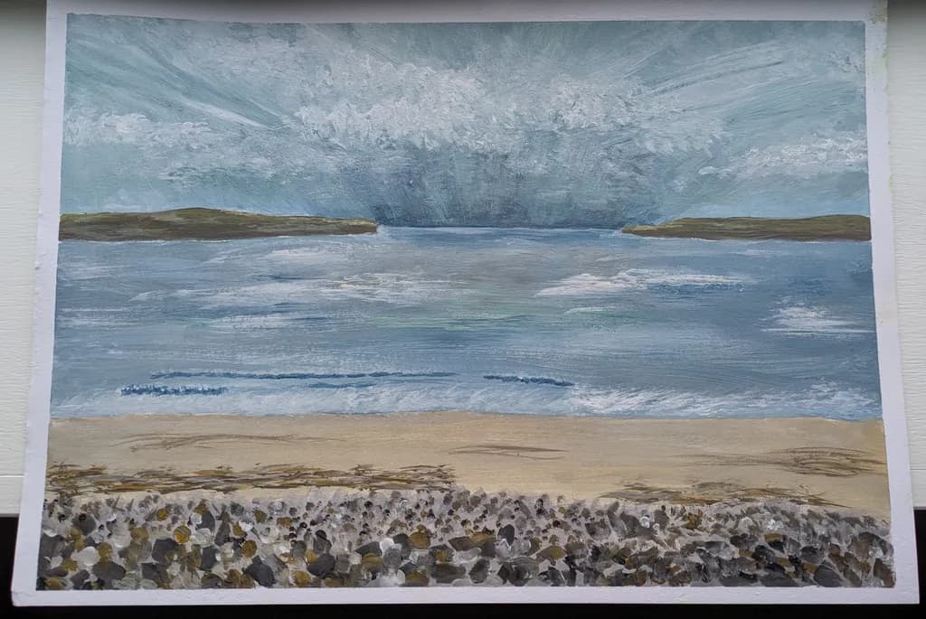 Beach and Sea Horizon