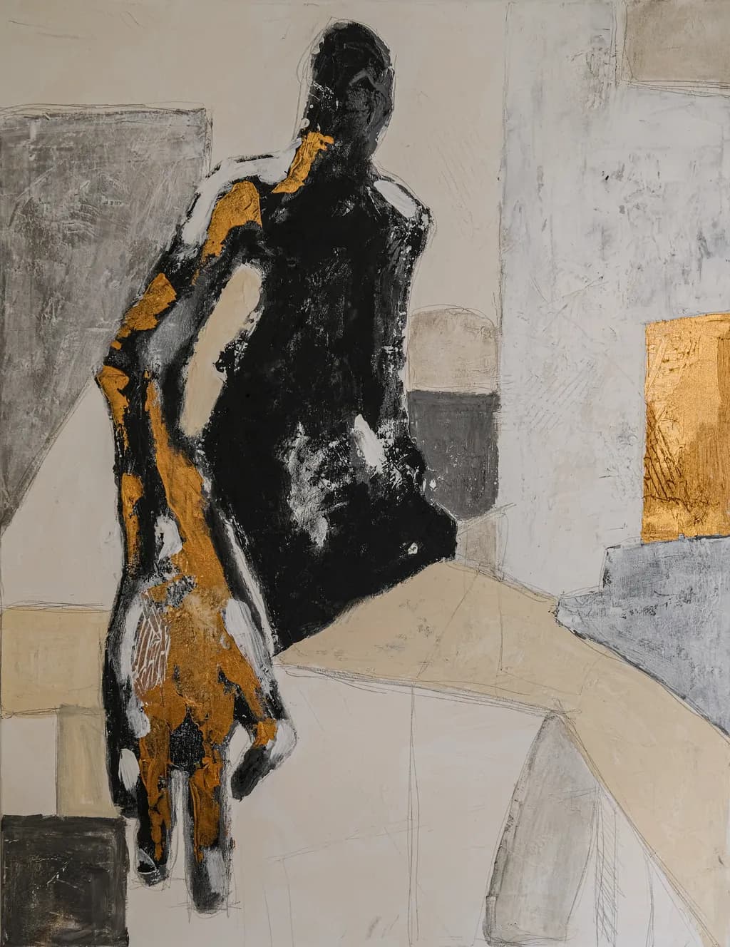 Figure with Gold Accents
