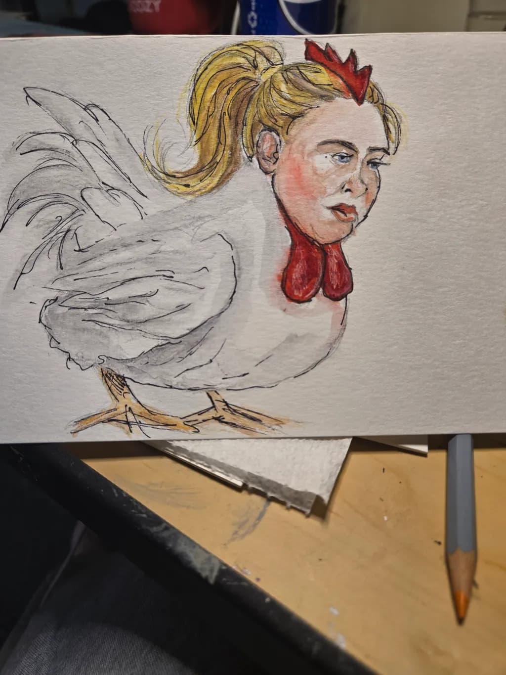 Crowned Hen Portrait