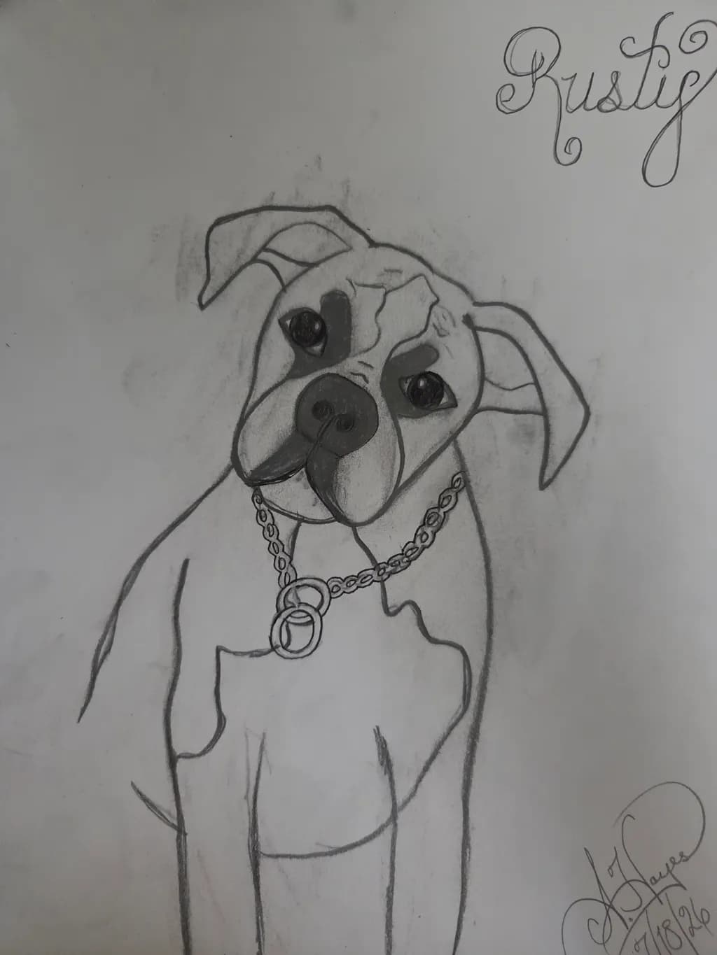 Rusty the Dog Portrait