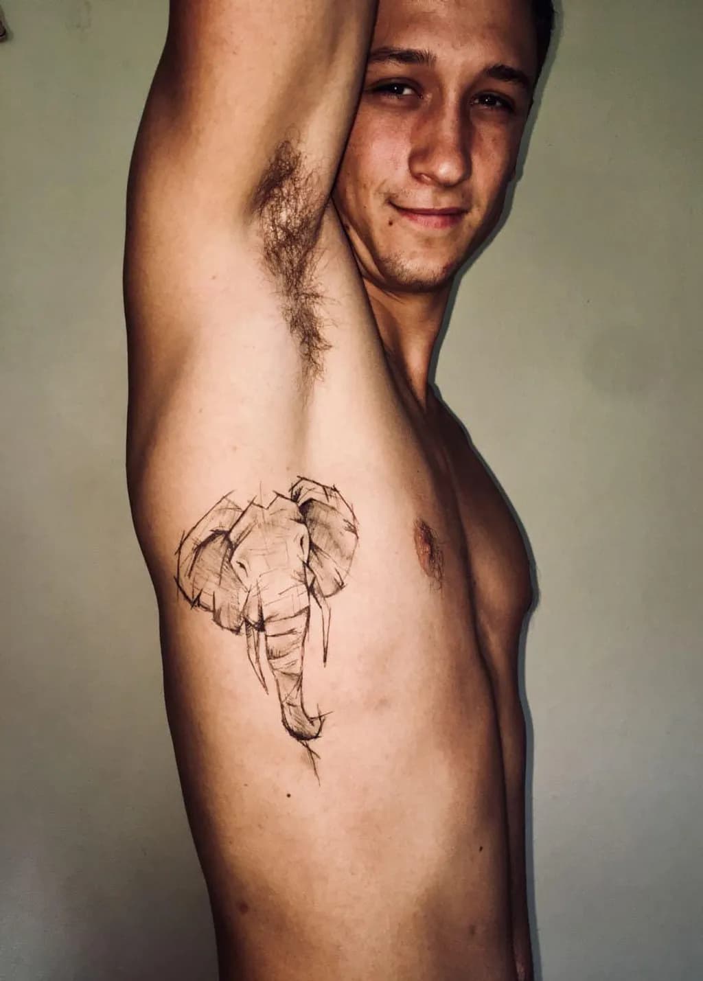 Elephant Sketch Tattoo
